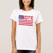 Stemming met de Amerikaanse vlag. T-shirt (Voorkant)