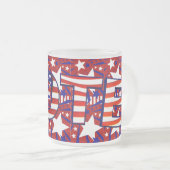 Stemming met sterren en strips - matglas koffiemok (Voorkant rechts)