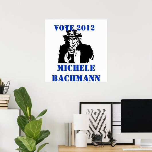 STEMMING MICHELE BACHMANN 2012 POSTER (Thuiskantoor)