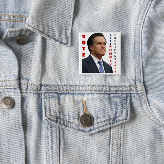 Stemming Mitt Romney 2012 Pinback Button (In situ)