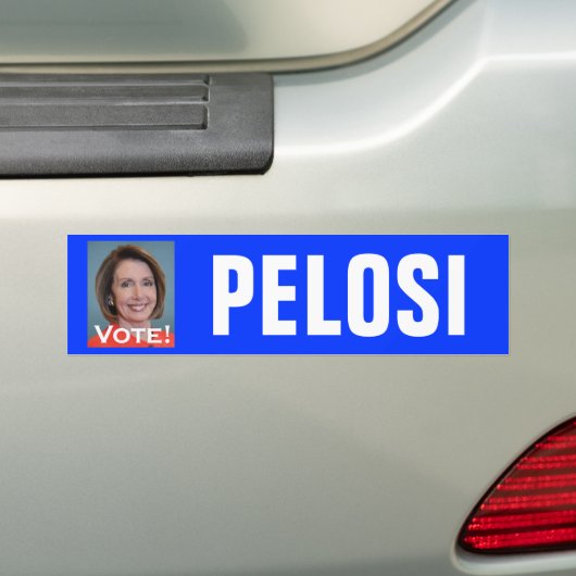 Stemming: Nancy Pelosi Bumpersticker (Op auto)