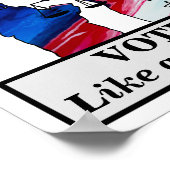 STEMMING net als een vrouwenbeeld van de vrijheid  Poster (Hoek)