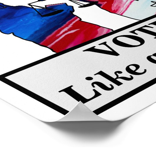 STEMMING net als een vrouwenbeeld van de vrijheid  Poster (Hoek)