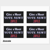 Stemming Newt 2012 GAH Rechthoekige Sticker (Vel)