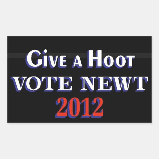 Stemming Newt 2012 GAH Rechthoekige Sticker (Voorkant)
