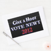 Stemming Newt 2012 GAH Rechthoekige Sticker (Envelop)