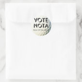Stemming NOTA (geen van de bovenstaande) Ronde Sticker (Tas)