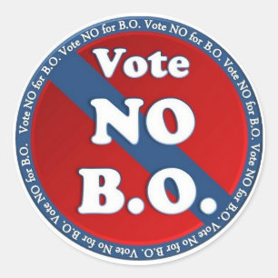 Stemming nr. B.O. Ronde Sticker