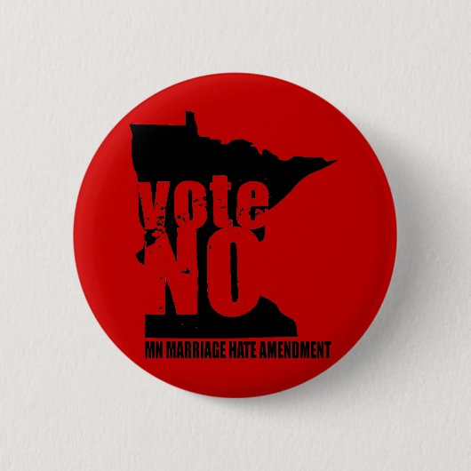 STEMMING NR. MN MARRIAGE HATE AMENDEMENT RONDE BUTTON 5,7 CM (Voorkant)