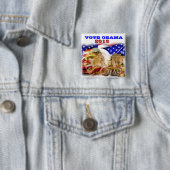Stemming: Obama 2012_Button Vierkante Button 5,1 Cm (In situ)
