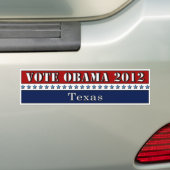Stemming Obama 2012 Texas - bumpersticker (Op auto)
