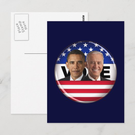 Stemming: Obama & Biden Briefkaart (Voorkant / Achterkant)