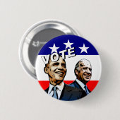 Stemming Obama Biden in 2008 Ronde Button 5,7 Cm (Voorkant /achterkant)