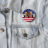 Stemming: Obama & Biden Ronde Button 5,7 Cm (In situ)