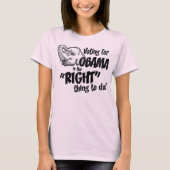 Stemming: Obama rechts Baby Doll T-Shirt (Voorkant)