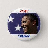 Stemming Obama Ronde Button 5,7 Cm (Voorkant)