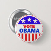 Stemming Obama Ronde Button 5,7 Cm (Voorkant /achterkant)