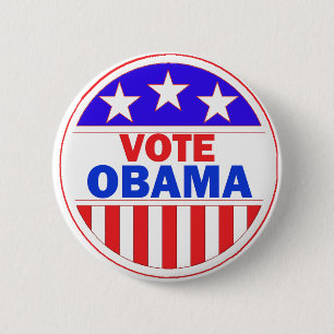 Stemming Obama Ronde Button 5,7 Cm