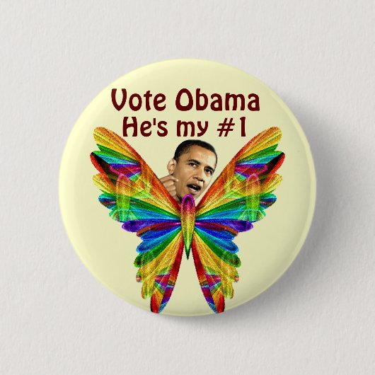 Stemming: Obama_ Ronde Button 5,7 Cm (Voorkant)