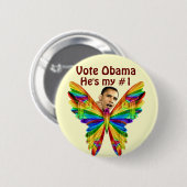 Stemming: Obama_ Ronde Button 5,7 Cm (Voorkant /achterkant)