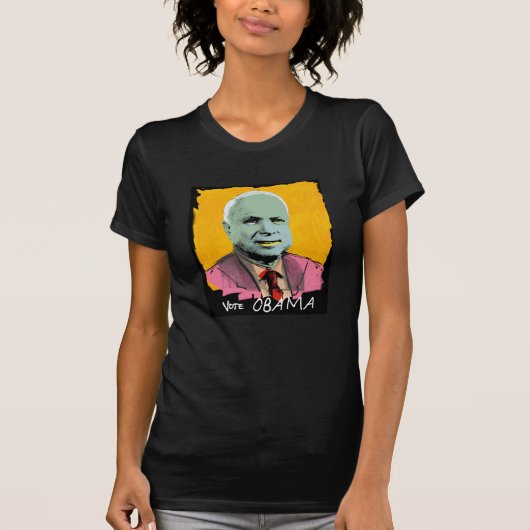 STEMMING OBAMA Sheer V-Neck T-shirt (Voorkant)