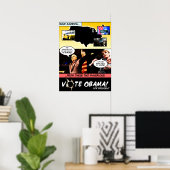 STEMMING OBAMA! Verkiezingsstrip P... - Gepersonal Poster (Thuiskantoor)