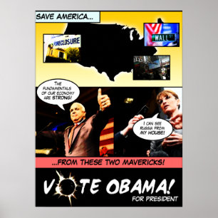 STEMMING OBAMA! Verkiezingsstrip P... - Gepersonal Poster