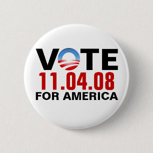 STEMMING Obama voor Amerika - 11.04.2008 - Button