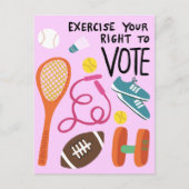 STEMMING oefent uw stemrecht roze uit Briefkaart (Voorkant)