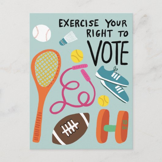 STEMMING oefent uw stemrecht uit Blauwe verkiezing Briefkaart (Voorkant)