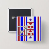 STEMMING oefent uw stemrecht uit Vierkante Button 5,1 Cm (Voorkant /achterkant)