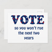 Stemming of Briefkaart van de verkiezing (Voorkant / Achterkant)