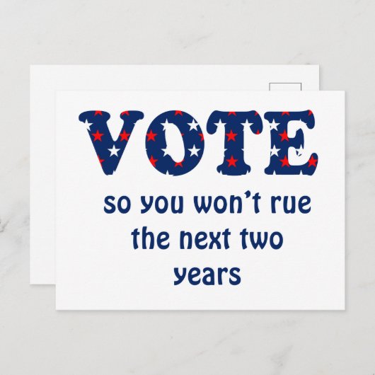 Stemming of Briefkaart van de verkiezing (Voorkant / Achterkant)