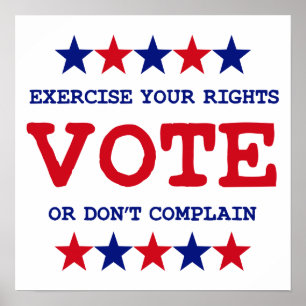 STEMMING OF KLAAR Poster NIET.