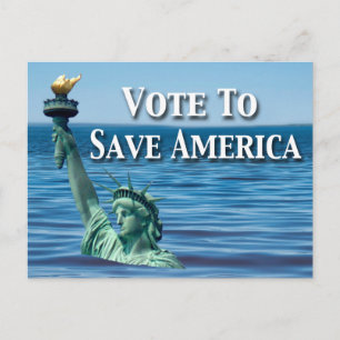 Stemming om Amerika te redden Deze verkiezingen Briefkaart