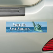 Stemming om Amerika te redden Deze verkiezingen Bumpersticker (Op auto)