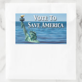 Stemming om Amerika te redden Deze verkiezingen Rechthoekige Sticker (Tas)