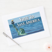 Stemming om Amerika te redden Deze verkiezingen Rechthoekige Sticker (Envelop)