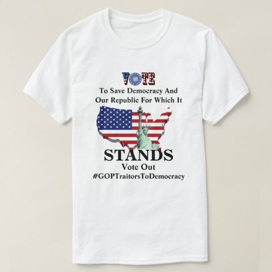 STEMMING OM DE democratie EN DE EUROPESE UNIE TE B T-shirt (Design voorkant)
