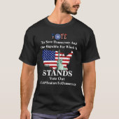 STEMMING OM DE democratie EN DE EUROPESE UNIE TE V T-shirt (Voorkant)