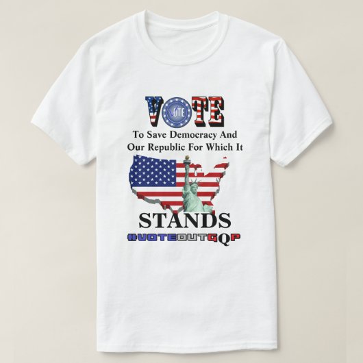 STEMMING OM DE democratie EN DE EUROPESE UNIE TE V T-shirt (Design voorkant)