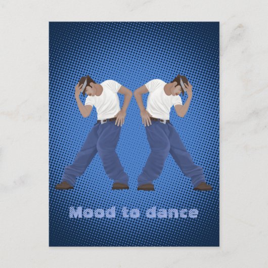 Stemming om te dansen briefkaart (Voorkant)