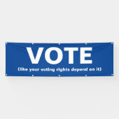 Stemming omdat je stemrecht er afhankelijk van is spandoek (Horizontaal)