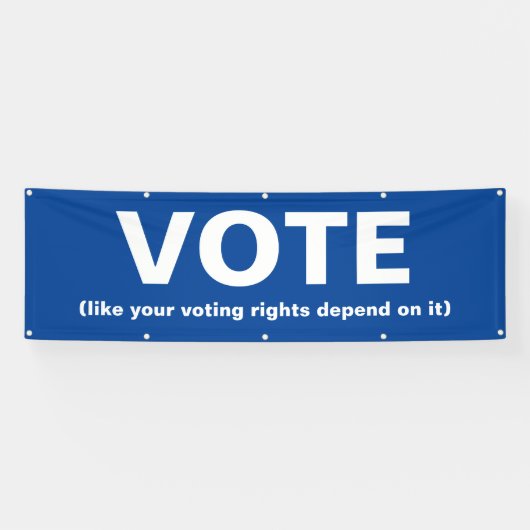 Stemming omdat je stemrecht er afhankelijk van is spandoek (Horizontaal)