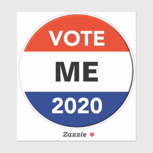 Stemming op persoonlijke titel 2020: Verkiezingsca Sticker (Vel)