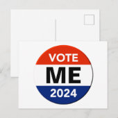 Stemming op persoonlijke titel 2024: Verkiezingsca Briefkaart (Voorkant / Achterkant)