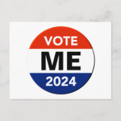 Stemming op persoonlijke titel 2024: Verkiezingsca Briefkaart (Voorkant)