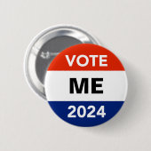 Stemming op persoonlijke titel 2024: Verkiezingsca Ronde Button 5,7 Cm (Voorkant /achterkant)