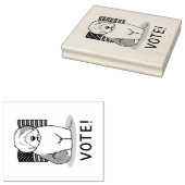 Stemming! Oud Engels Sheepdog Grey 1 Cute Politica Rubberstempel (Gestempeld)