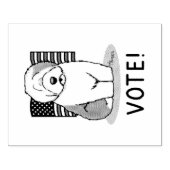 Stemming! Oud Engels Sheepdog Grey 1 Cute Politica Rubberstempel (Afrduk)